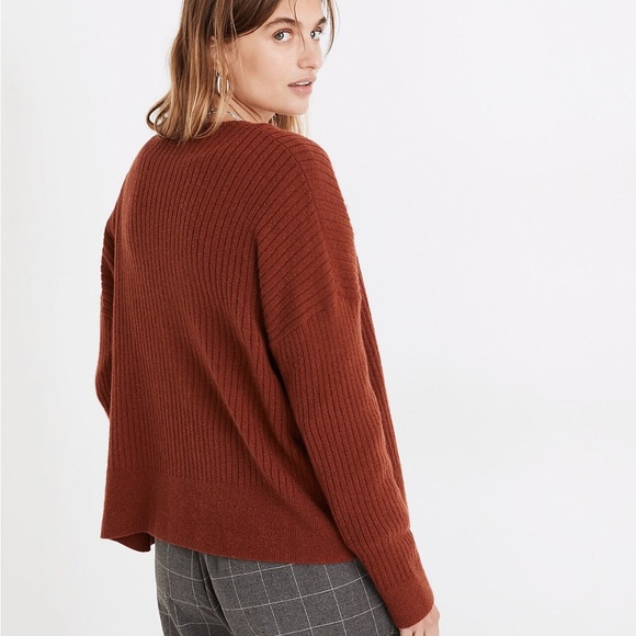 Madewell Cameron Cardigan Sweater - Size XS - Burnished Mahogany - NWOT - Picture 5 of 6